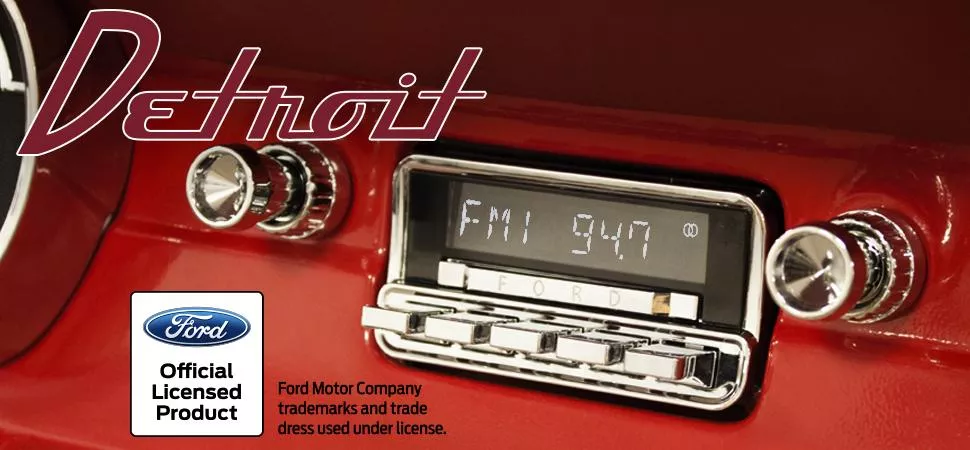 RETROSOUND-Detroit-verchromt-fuer-1964-66-Ford-Mustang-Santa-San-Diego_ Retrosound Detroit San Diego mit DAB+ für Ford Mustang 1964-66