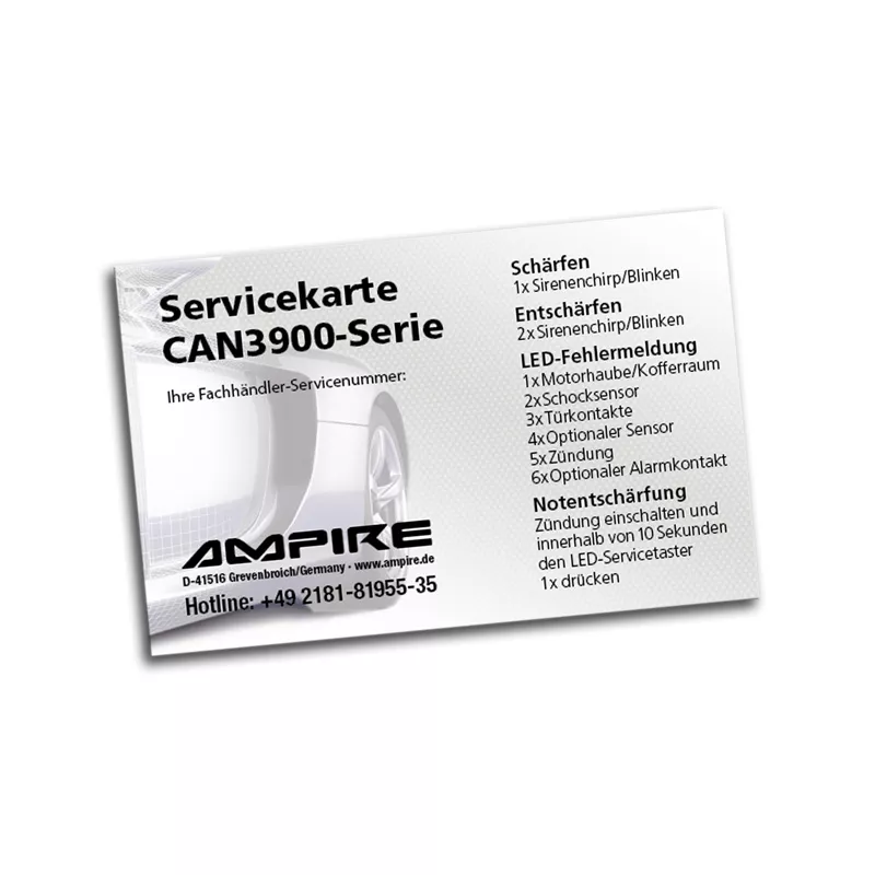 AMPIRE Autoalarmanlage für CAN-Bus (High-Speed CAN) CAN3903V