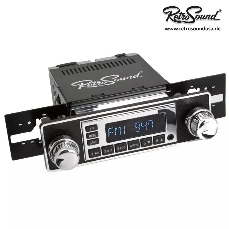 rsp-503_b_1 Retrosound Frontblende - "Mini-Euro silber/schwarz"