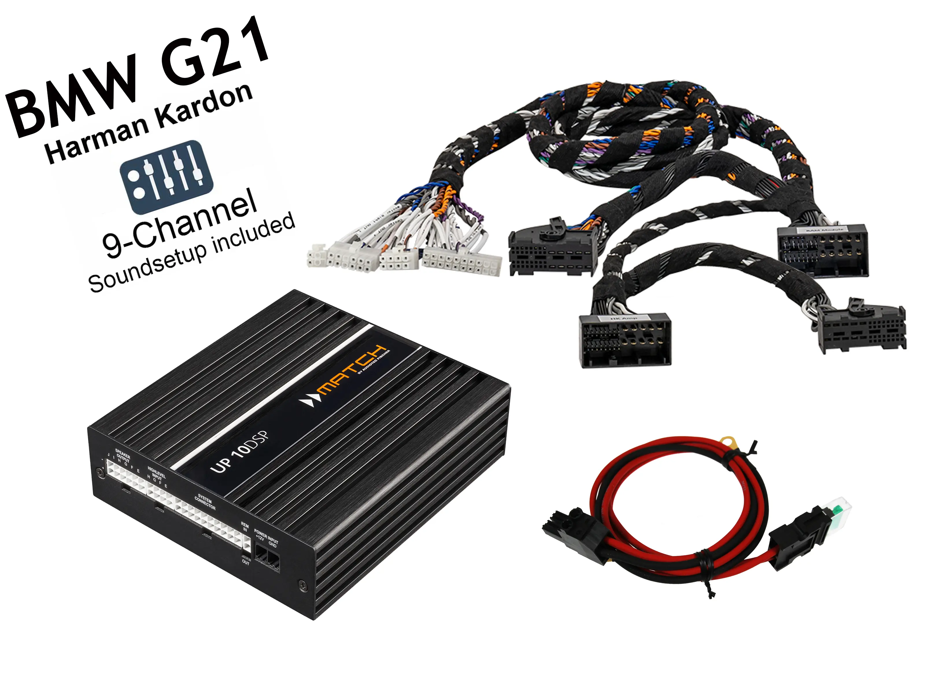 Soundupgrade für BMW G21 mit Harman Kardon ab Werk. Einfacher Einbau dank Plug&Play Upgradekit mit DSP-Endstufe für BMW G21