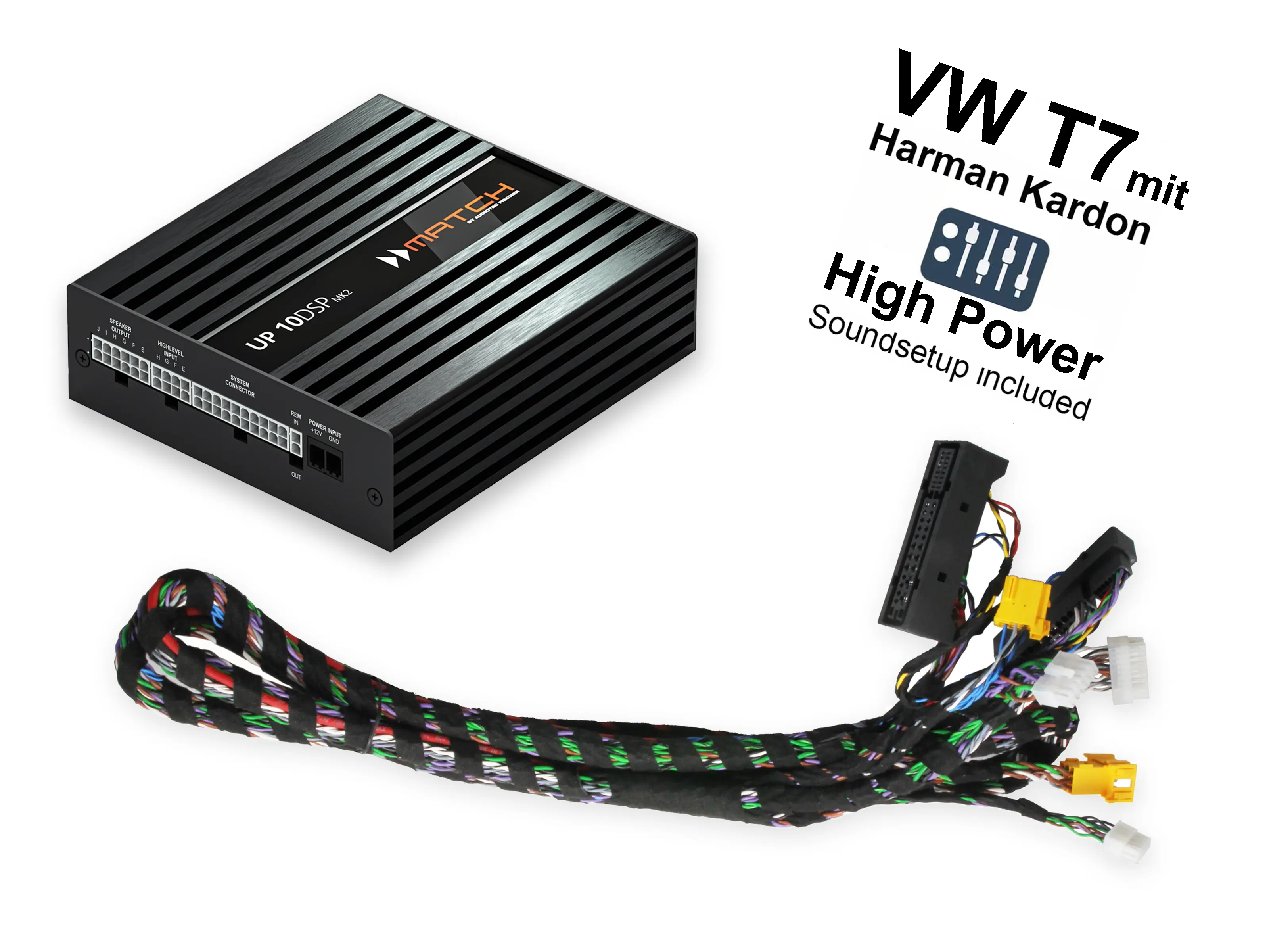 Upgradeset für VW T7 mit Harman Kardon Soundsystem Sound Upgrade Set mit Anschlußkabel und DSP Verstärker