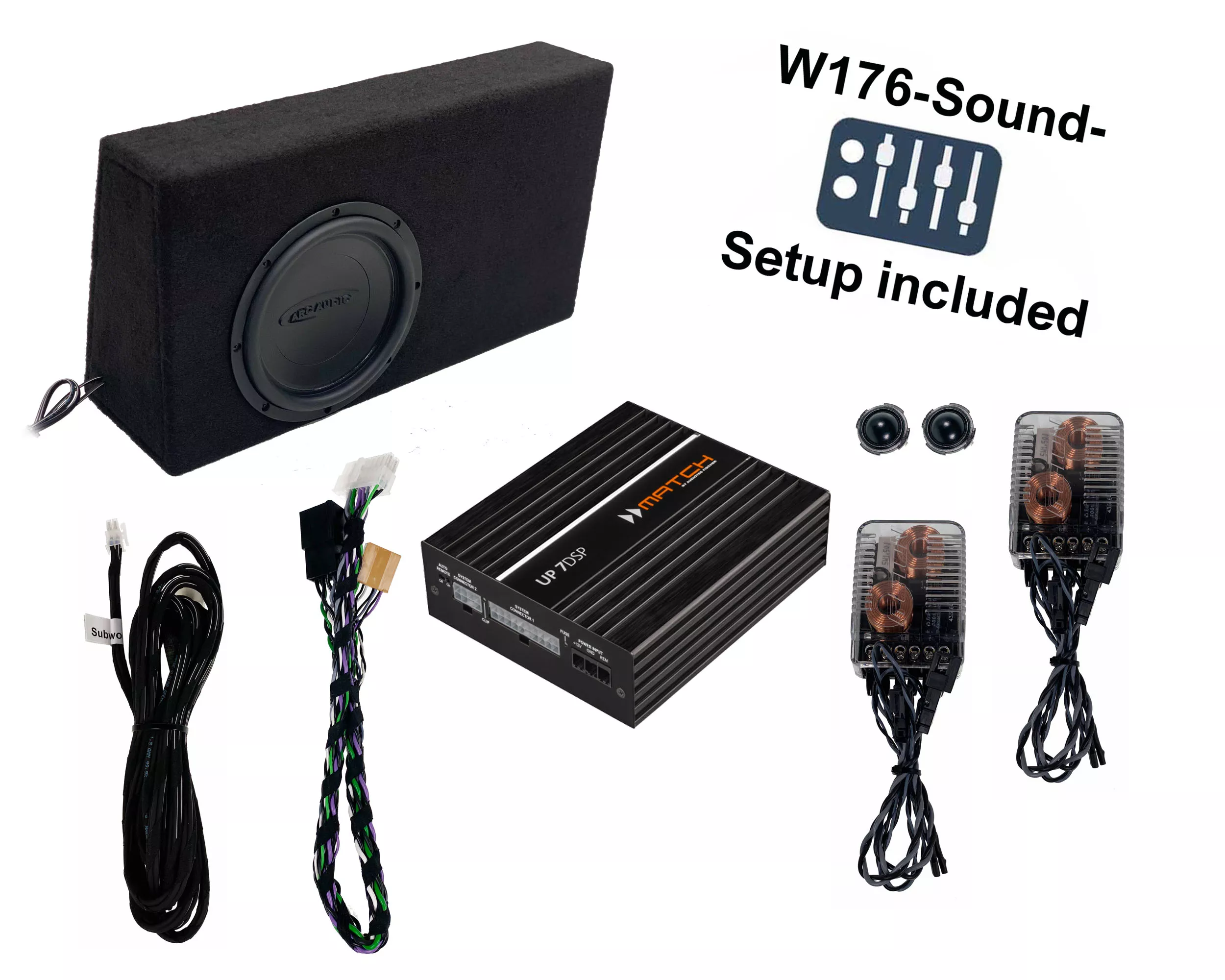 W176_Up7_SetidqFRF283Cil9 Mercedes Benz A, GLA, CLA & B-Klasse mit Standard Sound | 8-Kanal DSP Soundupgrade