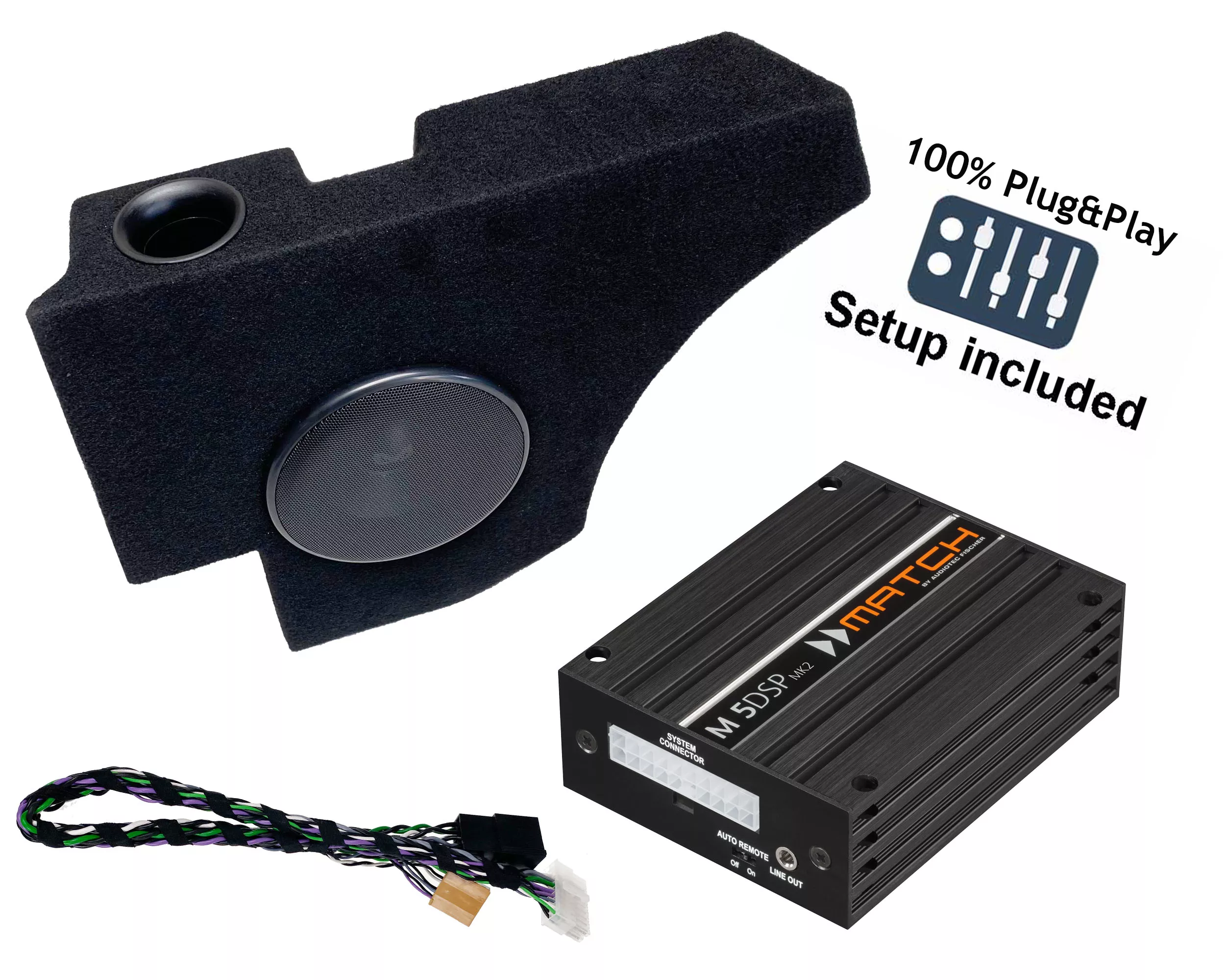 FMT_Hybrid-Set CUPRA Formentor (VZ) mit Standard Sound | 5-Kanal DSP Soundupgrade | Subwoofer im Seitenteil