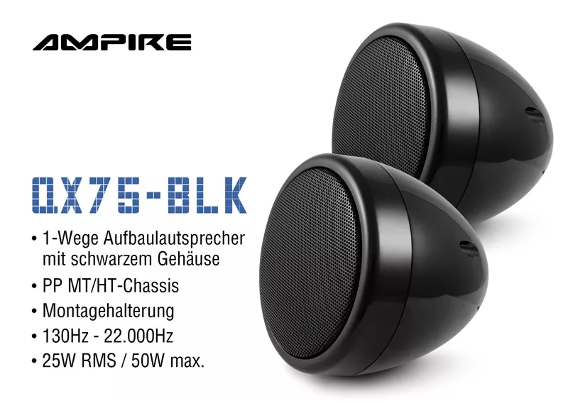 QX75-BLK_b_5 QX-75 Premium Aufbaulautsprecher, 7cm, schwarz, Übersicht