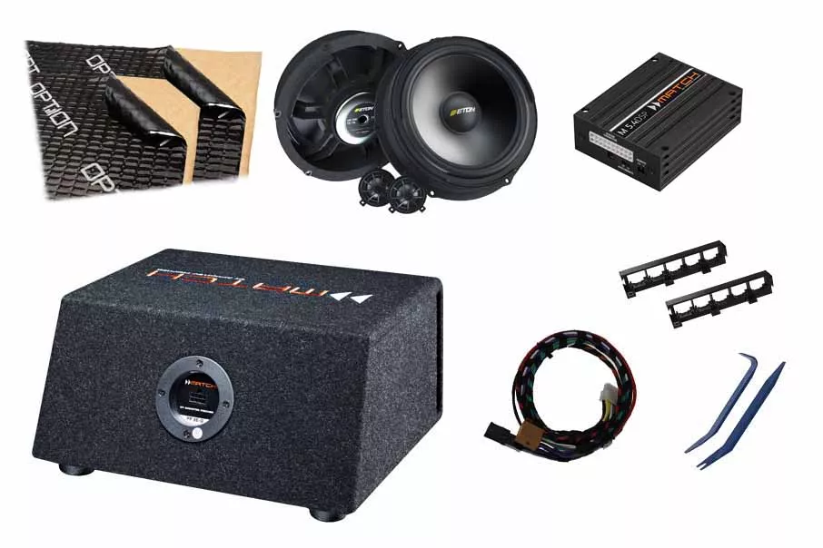 VW_Bully_T6_Set_Eton VW T6 mit Standard Sound | 5-Kanal DSP Soundupgrade | PP8E-Q Subwoofer | Eton UG VW T6 | Dämmung