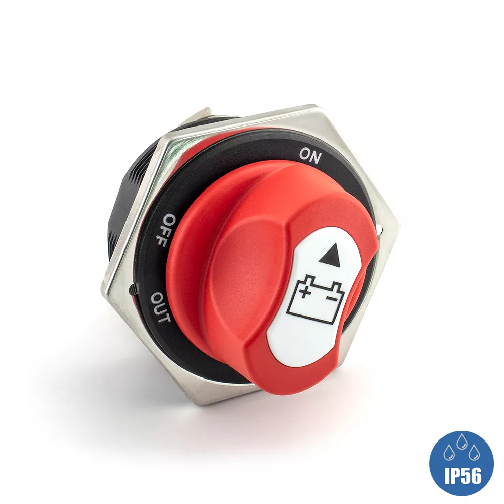 AMPIRE-Batterietrennschalter-300A-IP56-SWX300_b_0 Batterietrennschalter in der Frontansicht