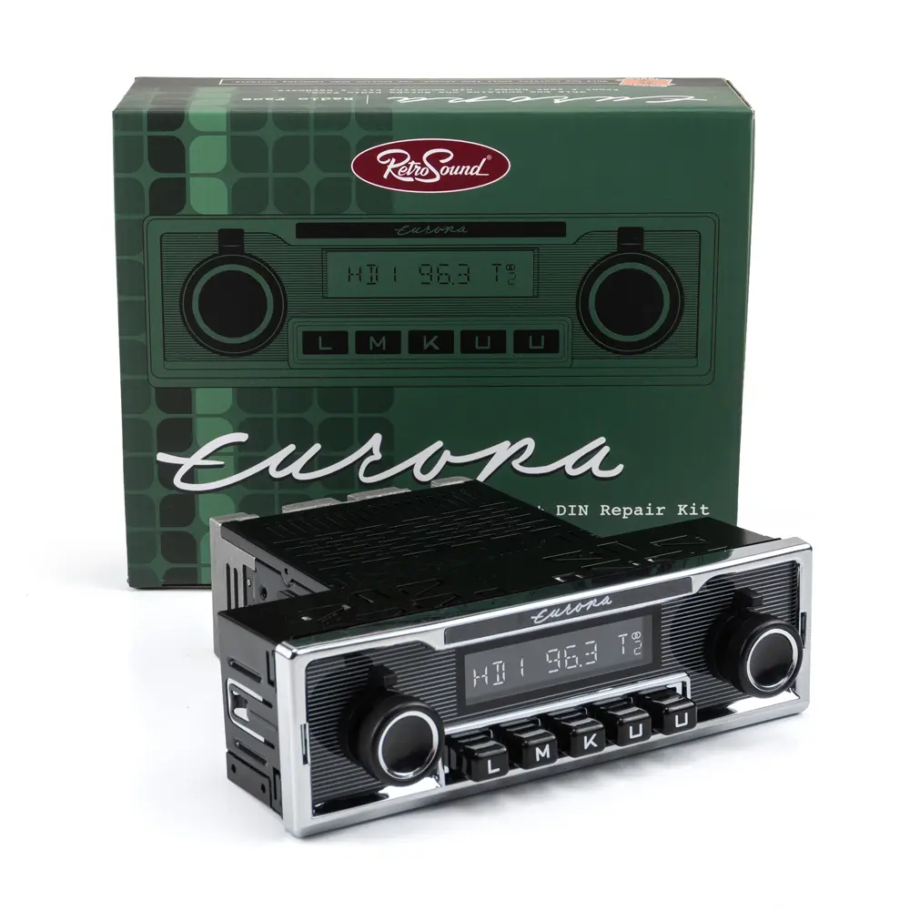Retrosound Autoradio "Europa"-Design mit Motor-6 Radioeinheit (DAB+, 2xUSB, Bluetooth)