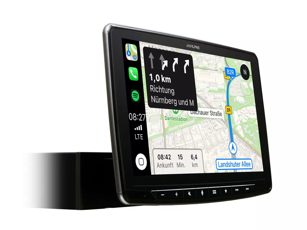 Online-Navigation_iLX-F903D_Apple-CarPlay Alpine ILX-F903D Halo 9 9 Zoll DAB+ Carplay, Android Auto im 1-DIN Schacht