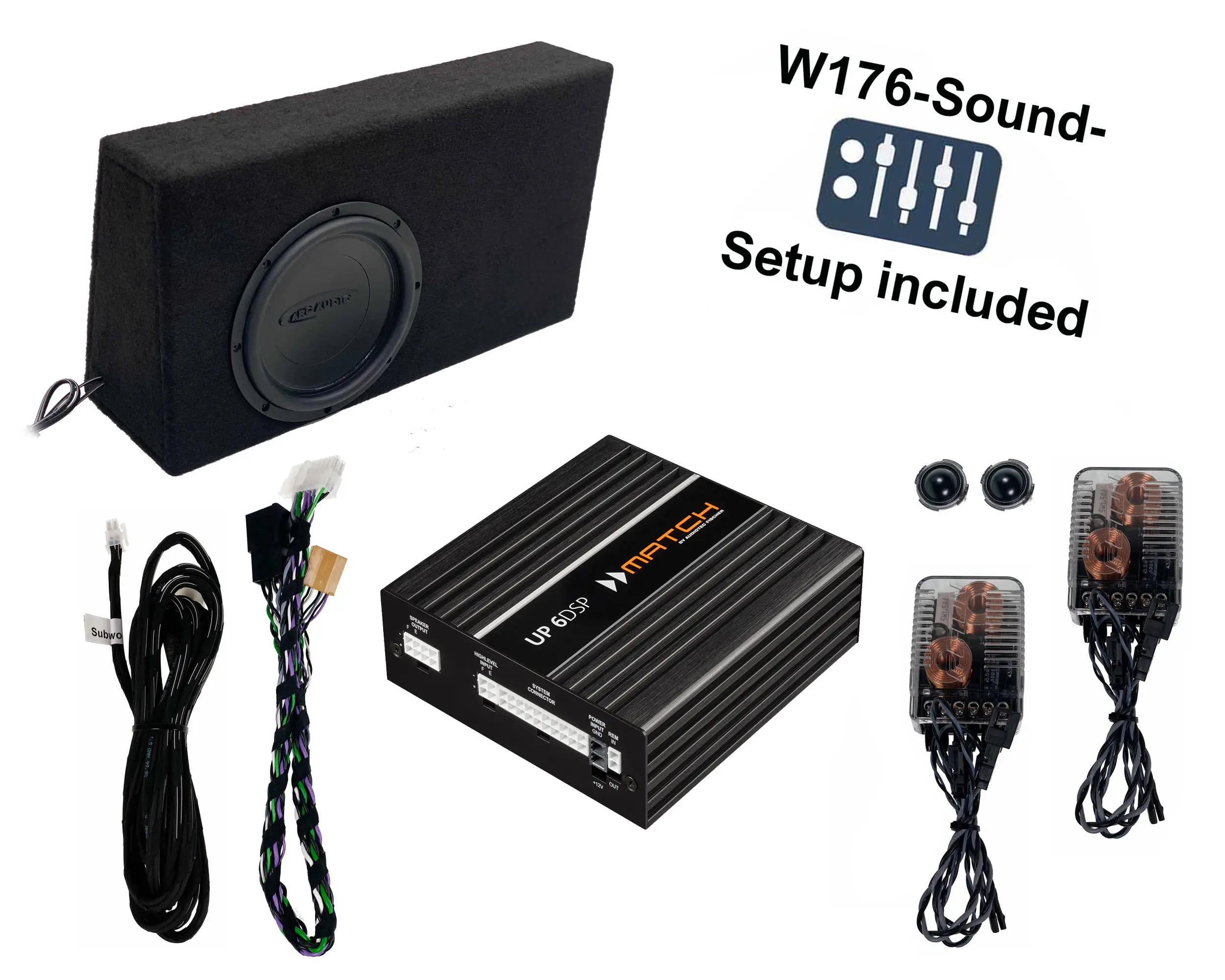 Spundsystem Nachrüstset mit Verstärker und Subwoofer