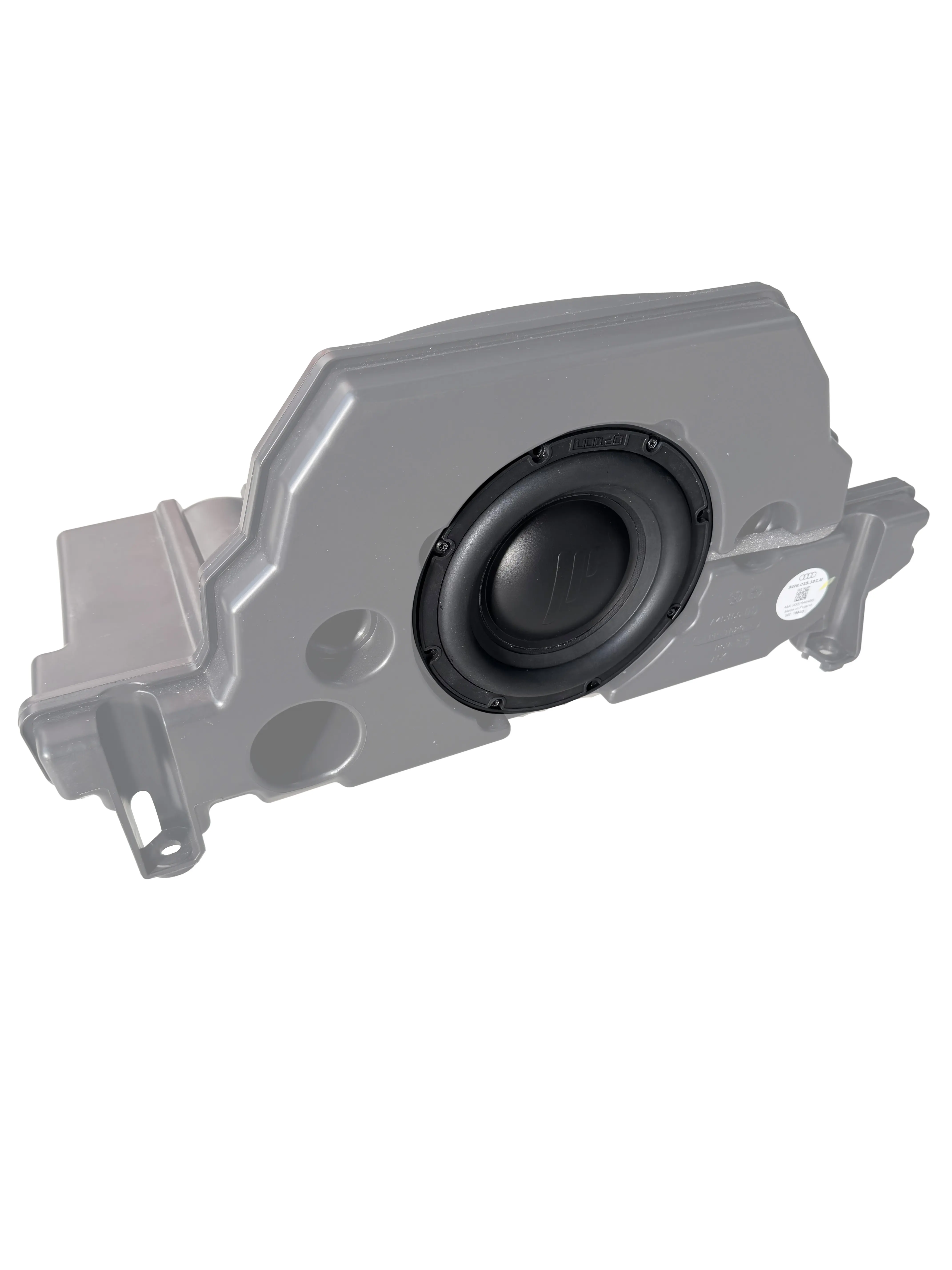 Montagebeispiel für Upgradesubwoofer im Aud Subwoofergehäuse