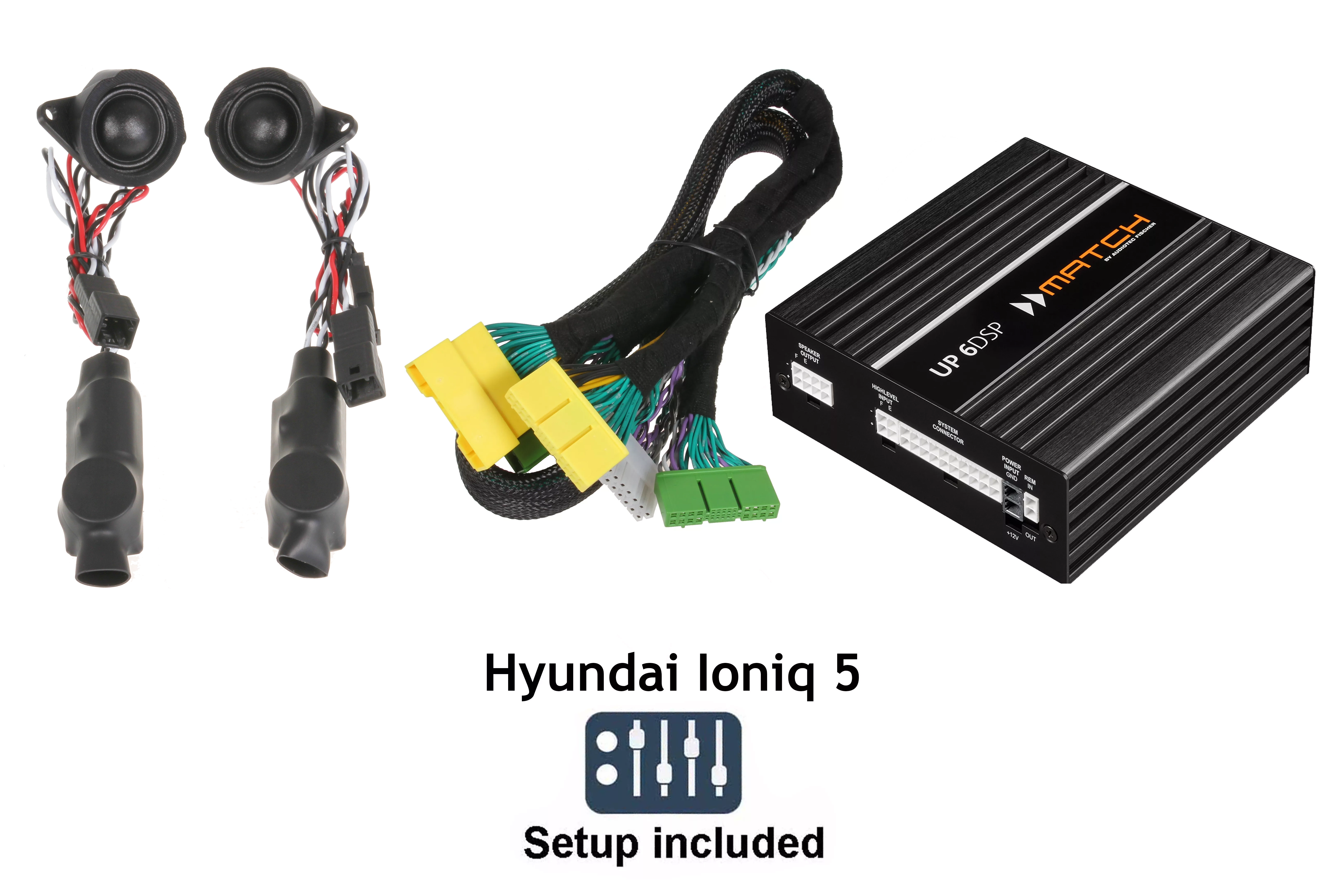 Ioniq 5 DSP-Upgarde mit Hochtöner Autoverstärker mit Kabel und Hochtöner
