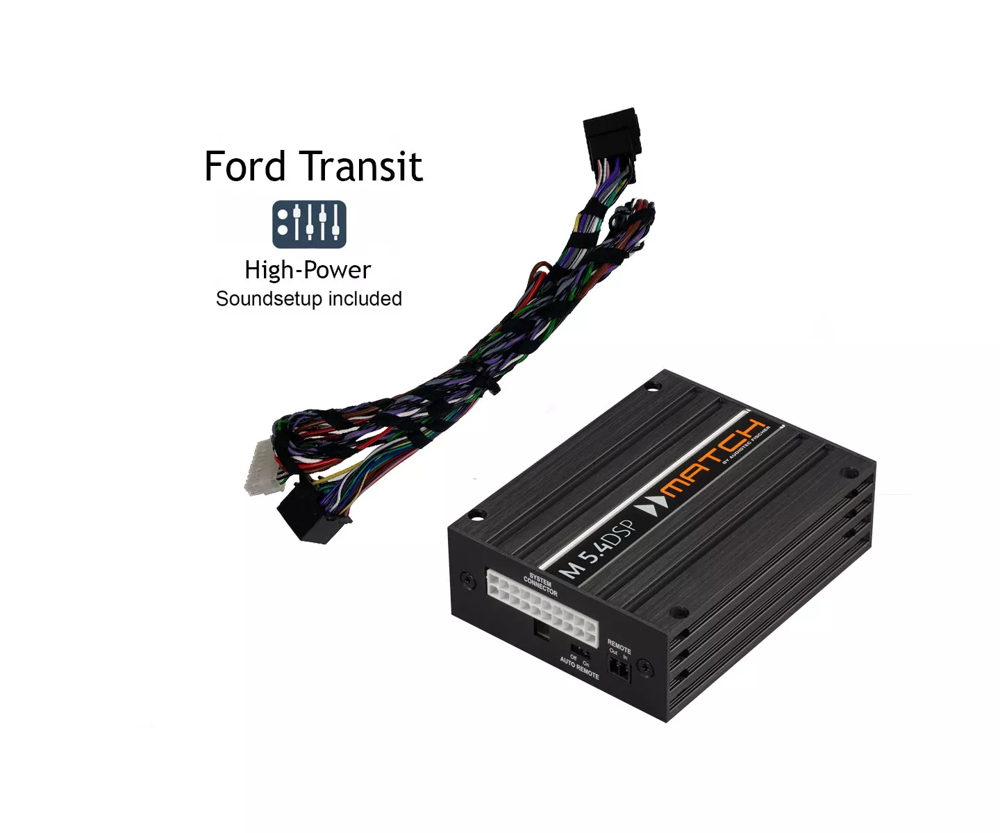 Transit_ohne Ford Transit Soundupgrade-Set | DSP-Verstärker, Plug&Play-Kabelsatz und Subwoofer