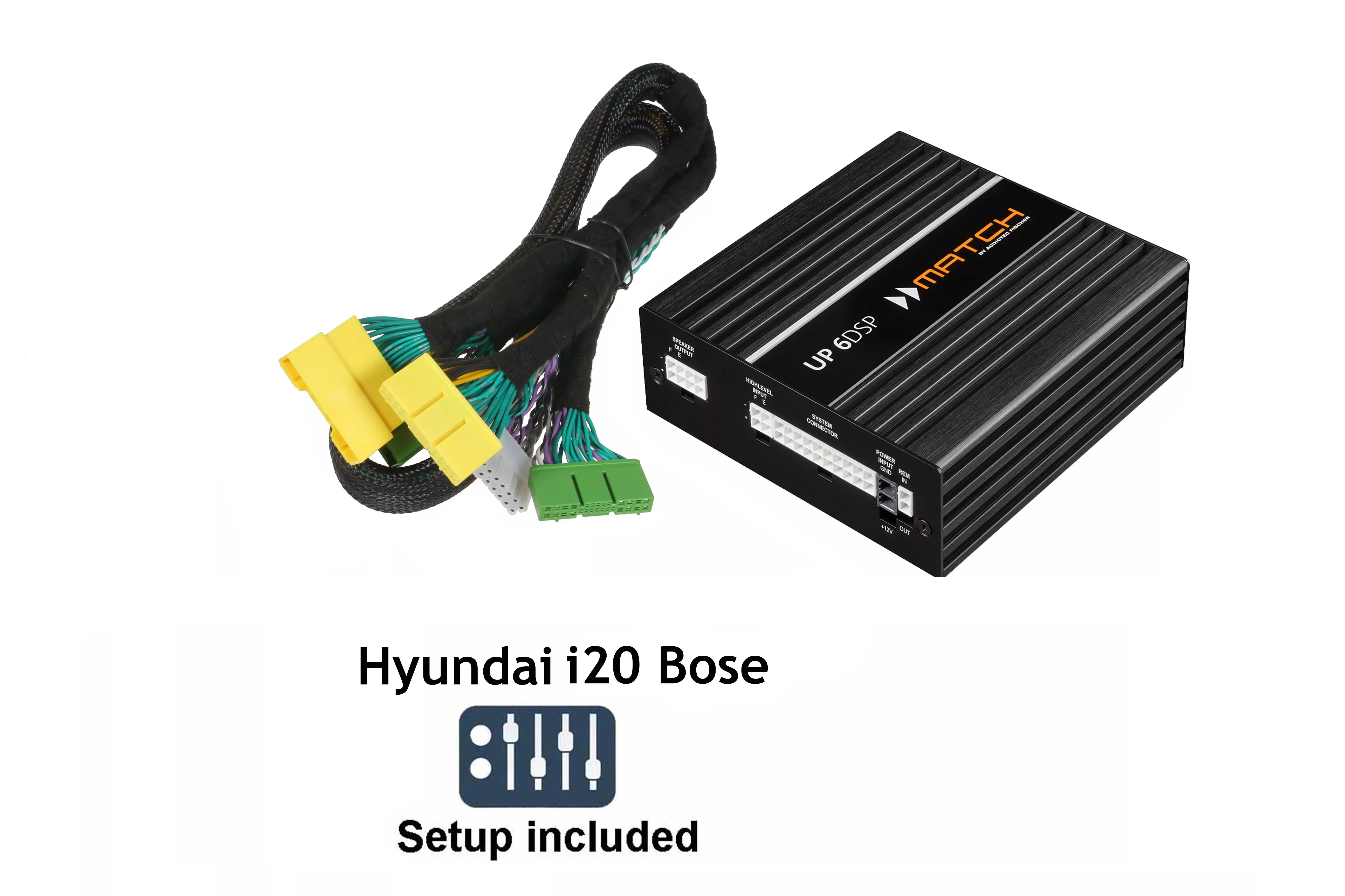 Upgradeset für Hyundai i20 Autoverstärker mit Plug&Play Kabel