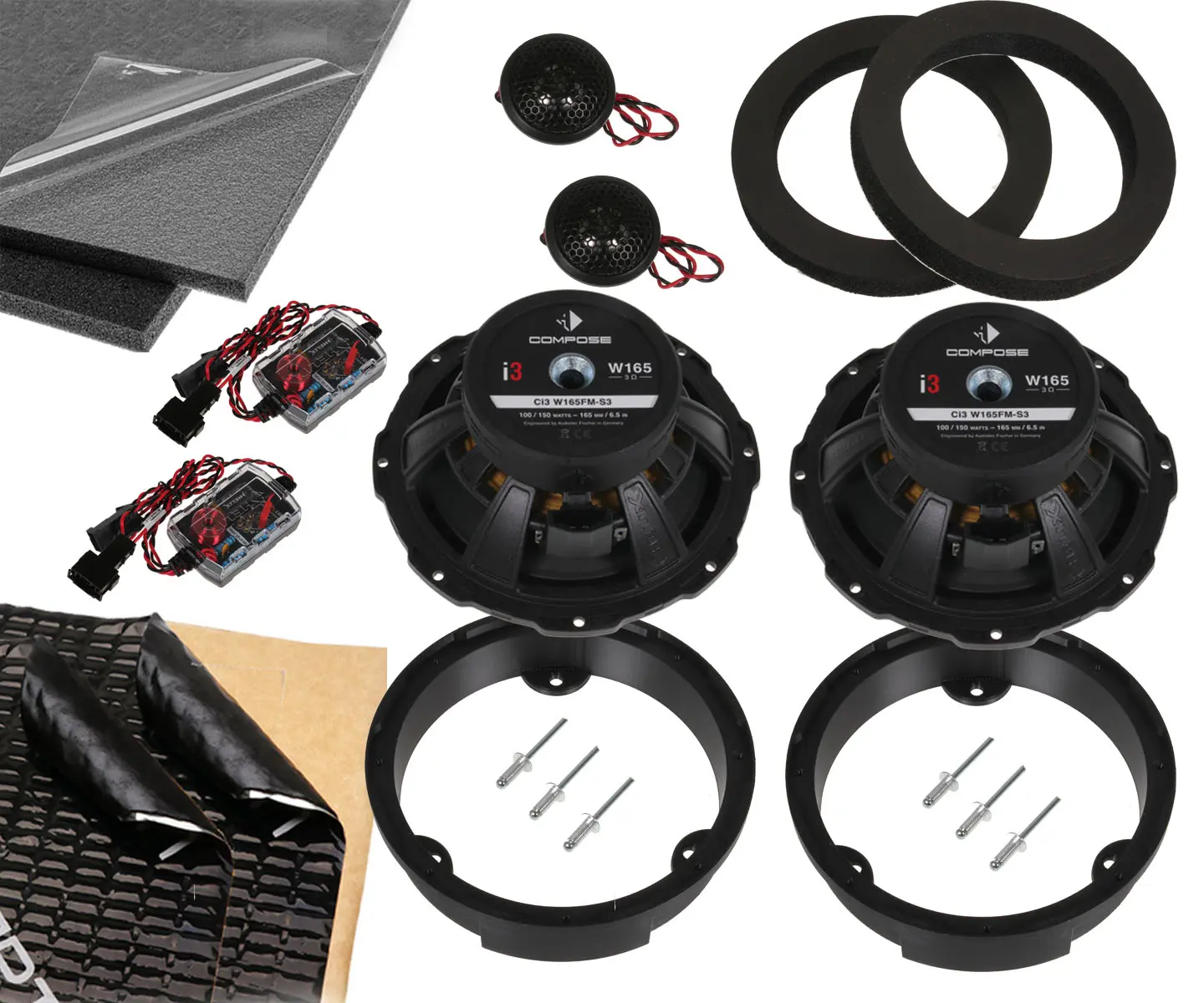 A-Klasse Lautsprecher Helix Ci3 Auto-Lautsprecherset mit Einbauzubehör
