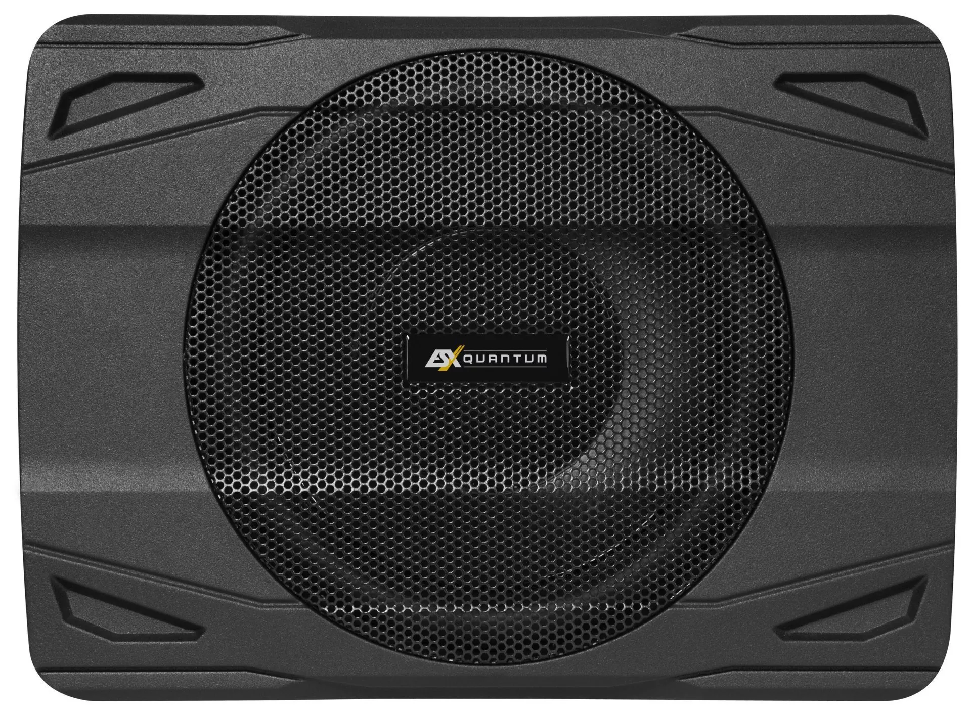 esx_Q201A_aktiv_subwoofer_20cm_100_watt_rms_4 Oldtimer Einbauset ESX Q201A + QX75-BLK Subwoofer & Aufbaulautsprecher schwarz