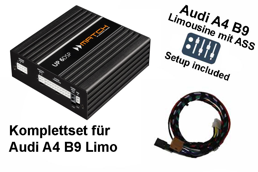 Audi A4 (B9) Limousine mit Audi Soundsystem (ASS) | 6-Kanal DSP Soundupgrade Audi A4 (B9) Limousine mit Audi Soundsystem (ASS) | 6-Kanal DSP Soundupgrade