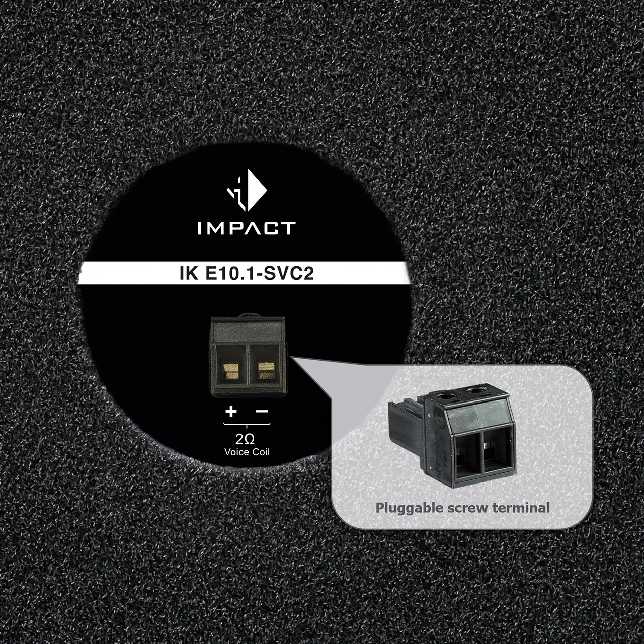 Downfire Subwoofer Helix mit 10" Chassi und Steckanschluss kaufen Zweipolige anschlussterminal eine Subwoofer Gehäuses