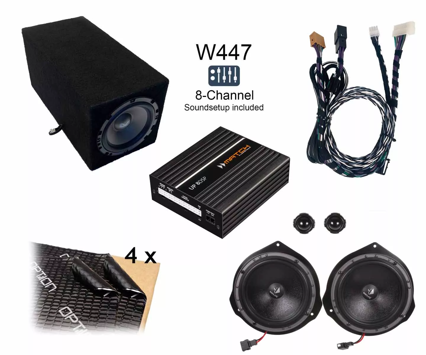 W447P Mercedes Benz V-Klasse 447 mit MBUX | 8-Kanal Premium Soundupgrade | LS | Sub unter Sitz