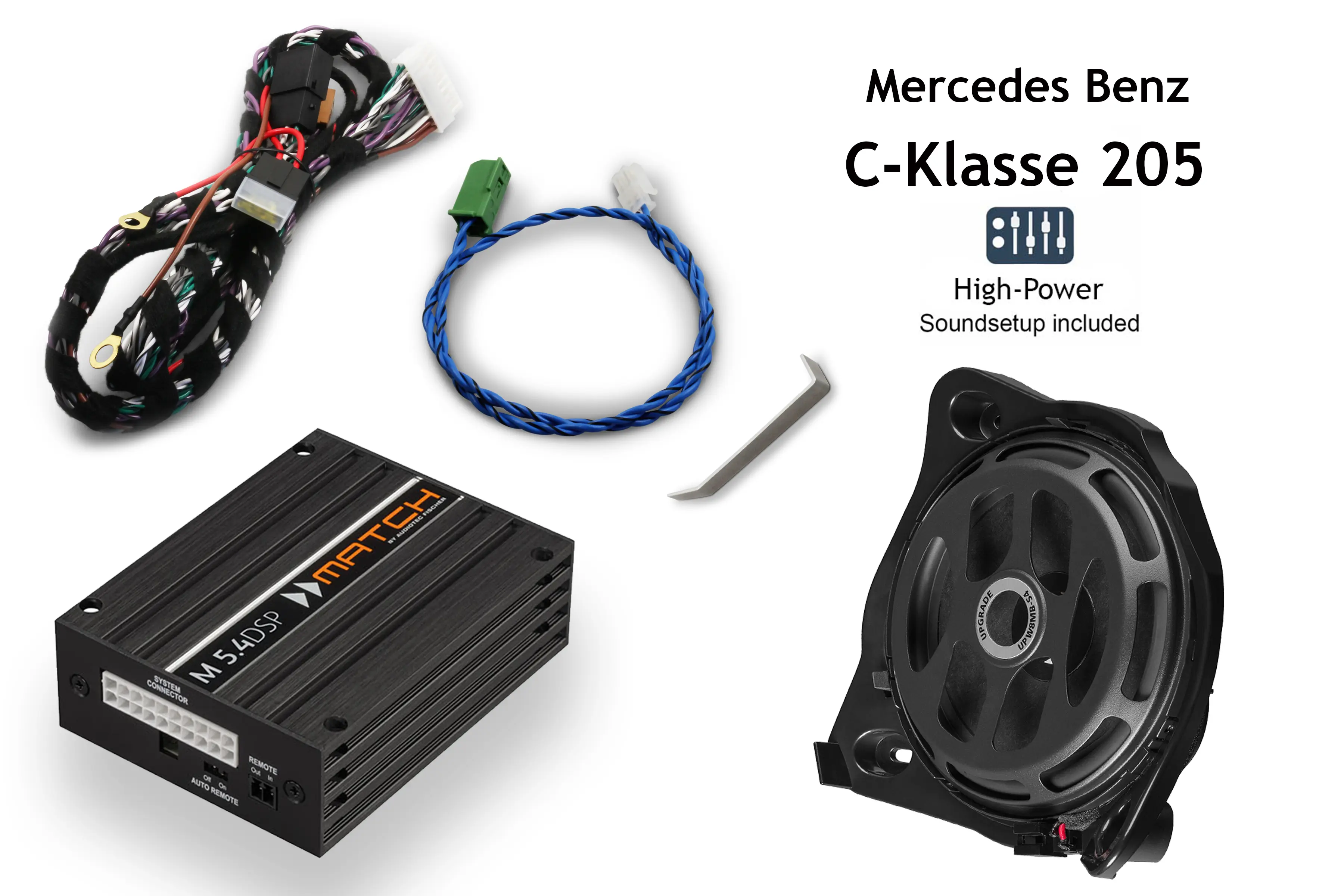 Was Einzelkomponenten eines Soundupgrade-Sets für Mercedes