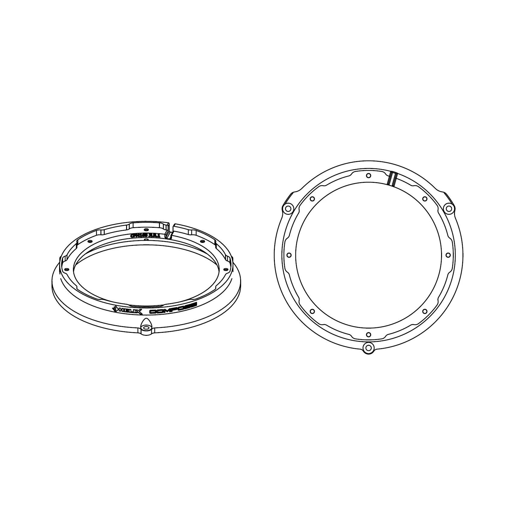 Technische Zeichnung Lautsprecherring Jaguar/Rover