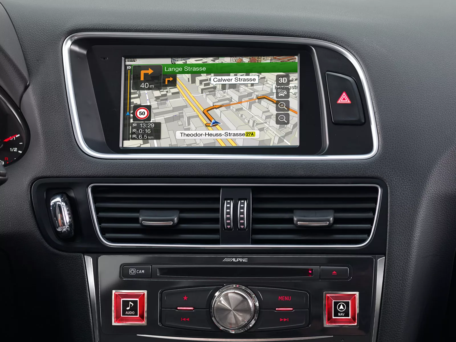 productpic_X701D-Q5_builtIn_front Alpine Style X701D-Q5 für Audi A5 - Advanced Navi Station