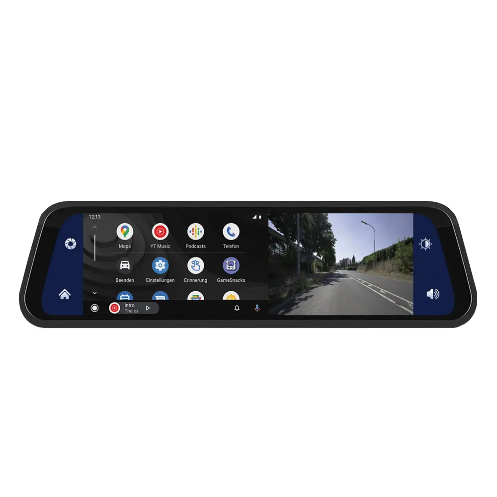 Android Auto auf dem AMPIRE CPS090 Smartphone-Spiegelmonitor im Fahrzeug