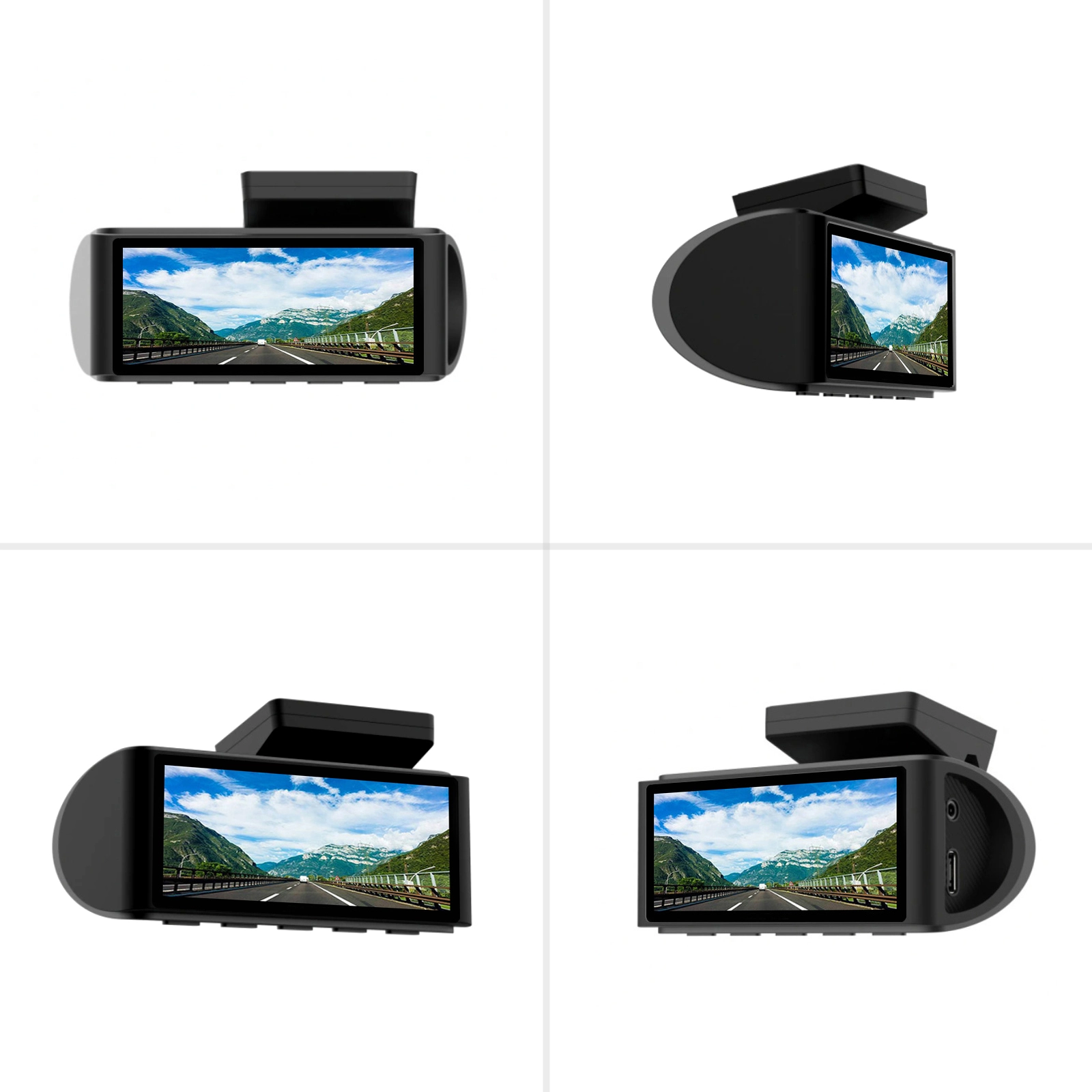 AMPIRE DC3-PLUS Dashcam mit Display aus vier verschiedenen Blickwinkeln