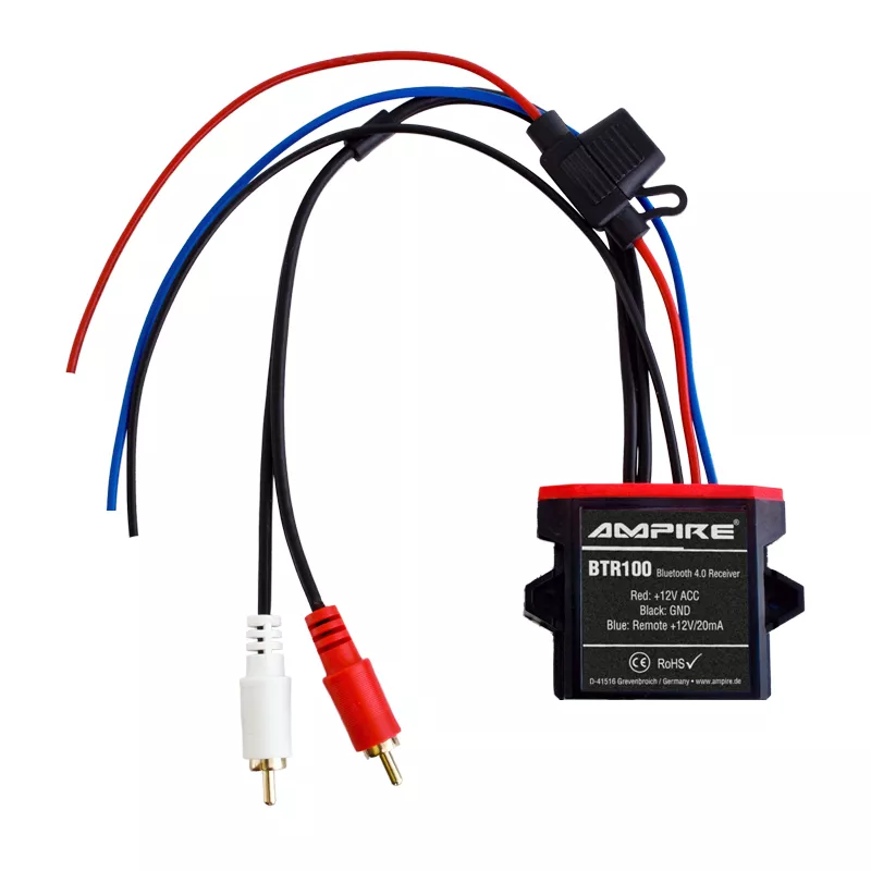 BTR100_b_0 AMPIRE BTR-100 Bluetooth Receiver mit Auto-Remote, wasserdicht