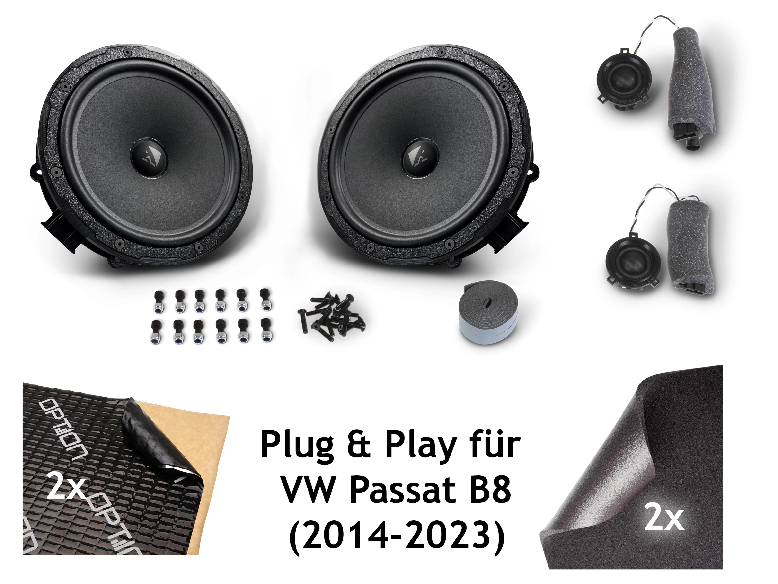 33861807 Lautsprecherset VW Passat Austauchlautsprecher Set mit Dämmung