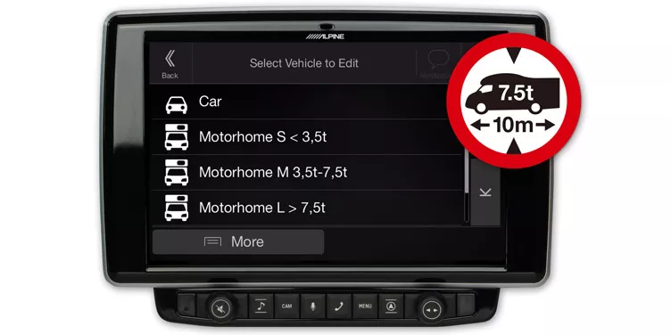 Selectable-motorhome-profiles