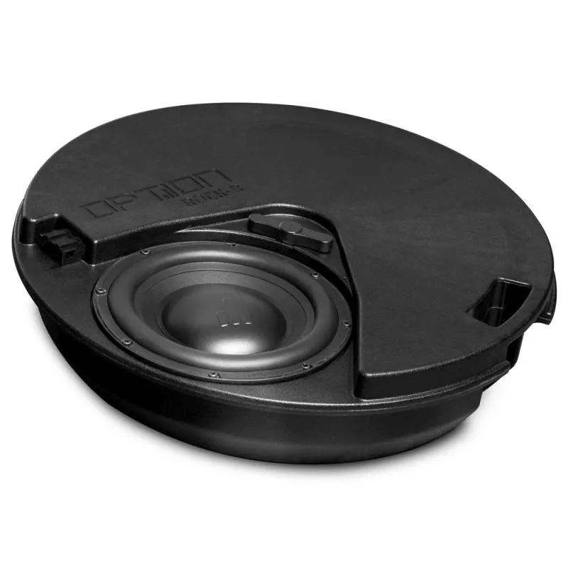 Option-Rock-8-persp Option Rock-8 Bassreflexsubwoofer für die VAG Reserveradfelge, 2x2 Ohm