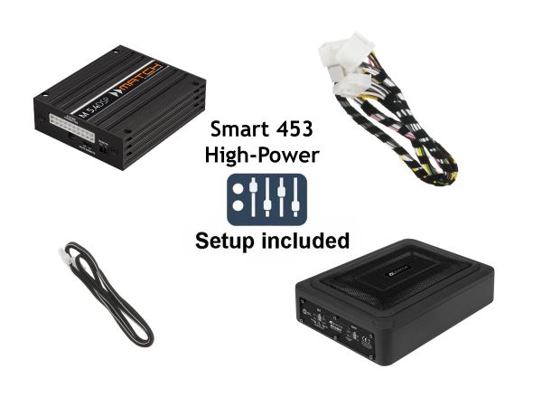 Soundsystem-Nachrüstung im Smart 453 ohne JBL|plug&play DSP-Verstärker und Subwoofer