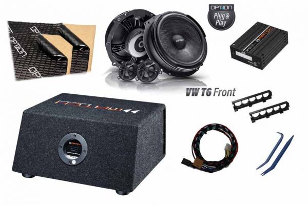 VW T6 Soundupgrade-Set | DSP-Verstärker | PP8E-Q Subwoofer | Lautsprecher Option V-200 | Dämmung