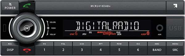 Kienzle MCR 2418 Truckradio mit DAB+ 24V USB/AUX/Bluetooth/DAB+ Radiogerät 24V