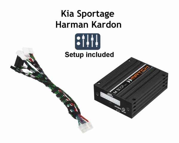 Kia Sportage 2015–2021 Soundupgrade-Set | DSP-Verstärker | Plug&Play-Kabelsatz
