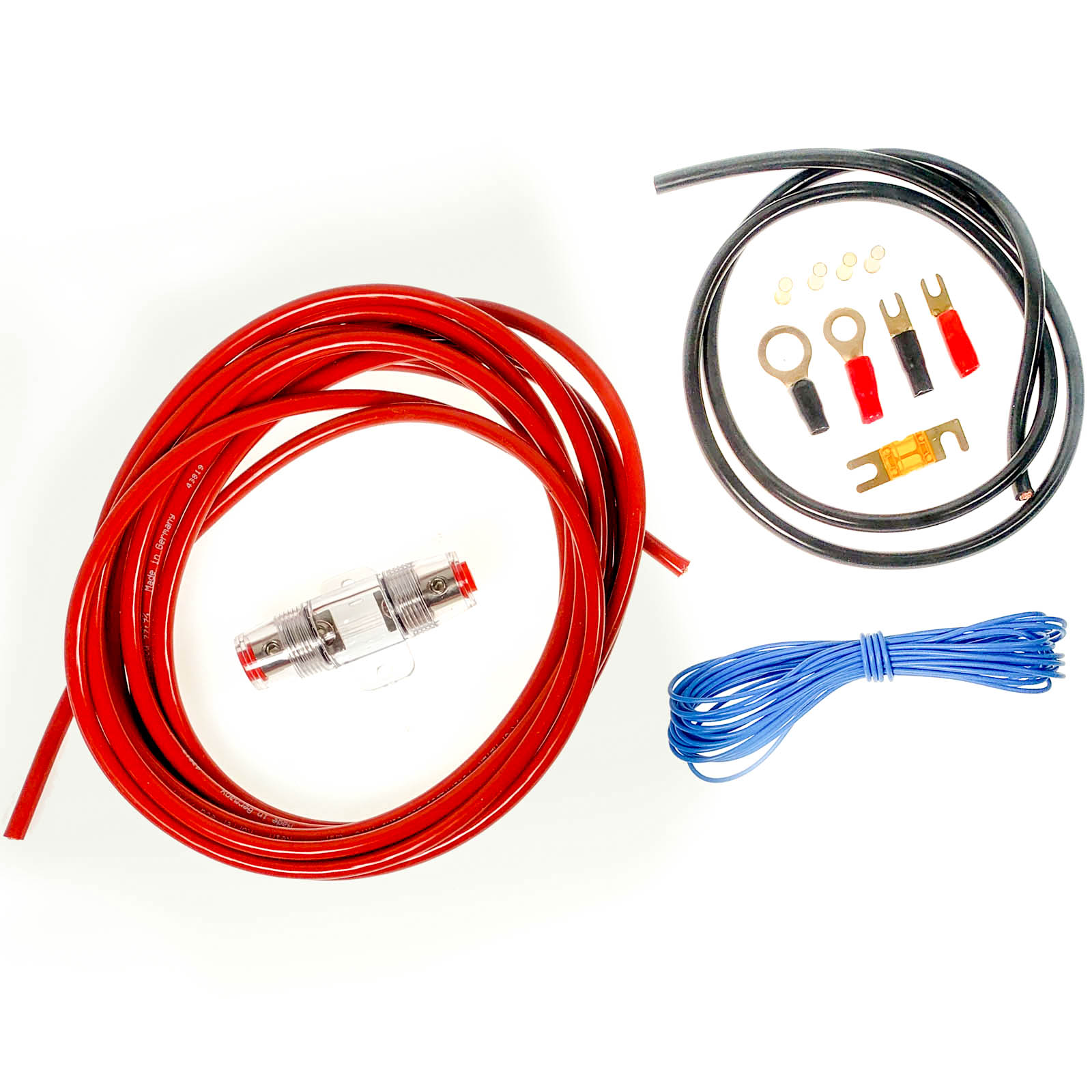 Crunch CRK10 10mm² Kabel Set CarHifi Auto Kabel Satz für Endstufe Verstärker Amp 